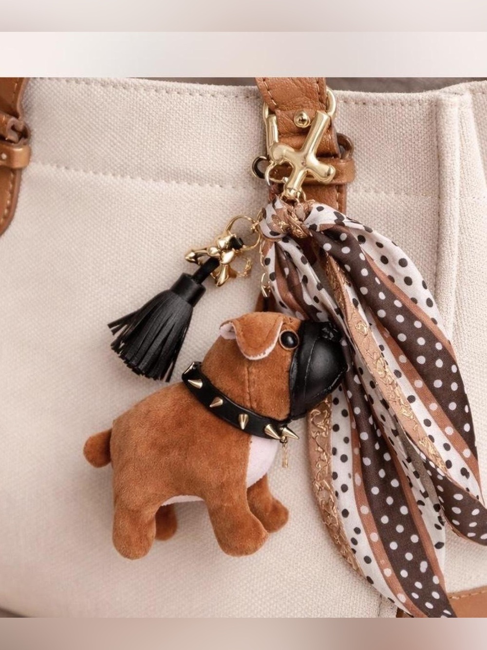 Piper K French Bulldog Bag Cham Key Chain - NWT